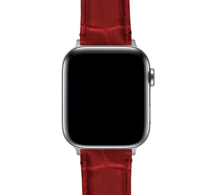 Apple Watch |  Red Alligator Grain Leather - Barton Watch Bands