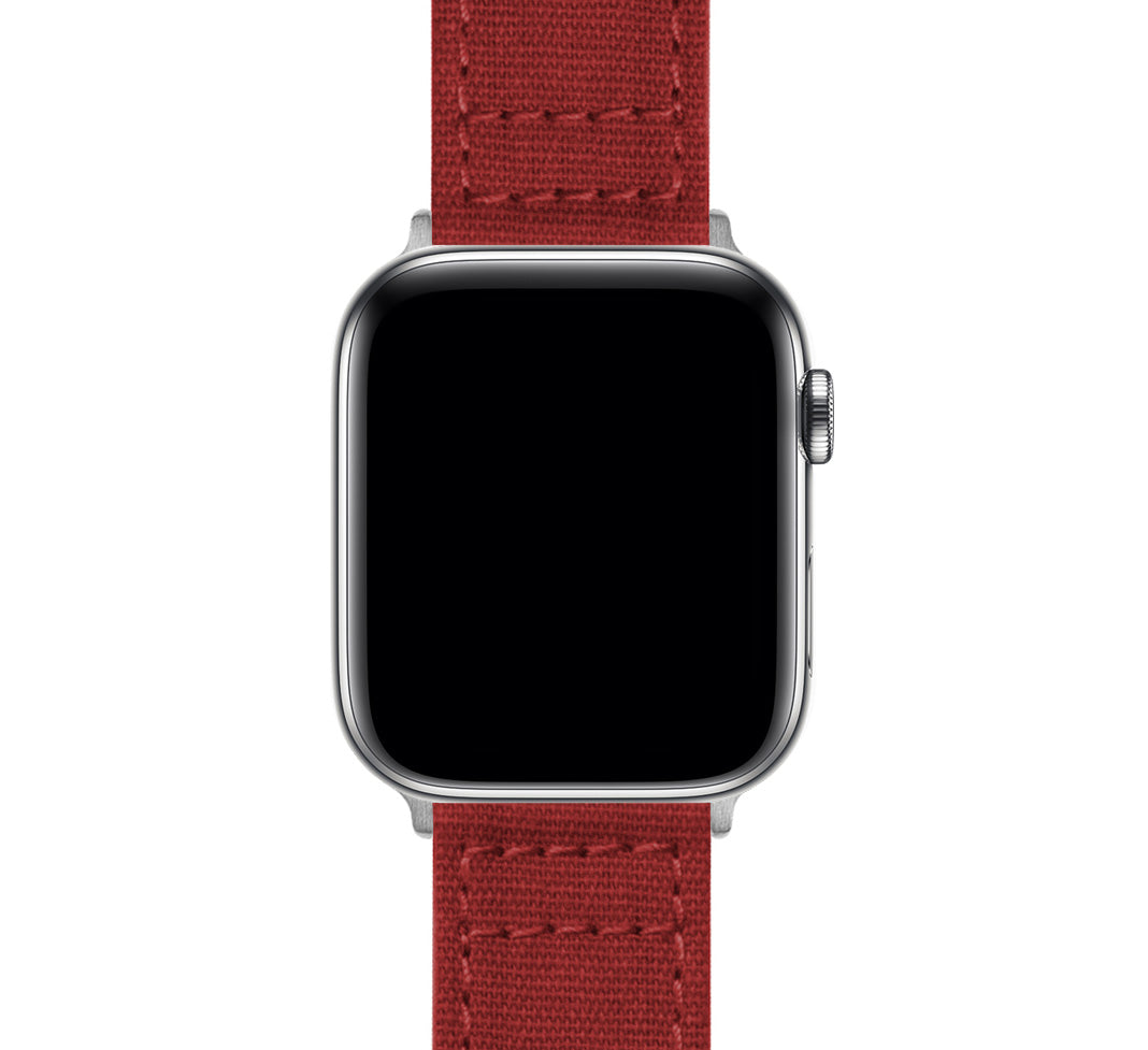 Apple Watch | Crimson Red Canvas - Barton Watch Bands
