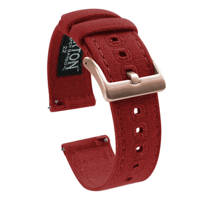 Samsung Galaxy Watch3 | Crimson Red Canvas - Barton Watch Bands