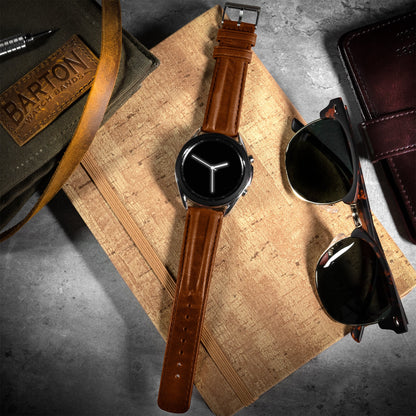 Samsung Galaxy Watch | Classic Horween Leather | Chocolate Brown - Barton Watch Bands