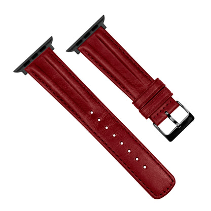 Apple Watch Crimson Red Classic Horween Leather Watch Band