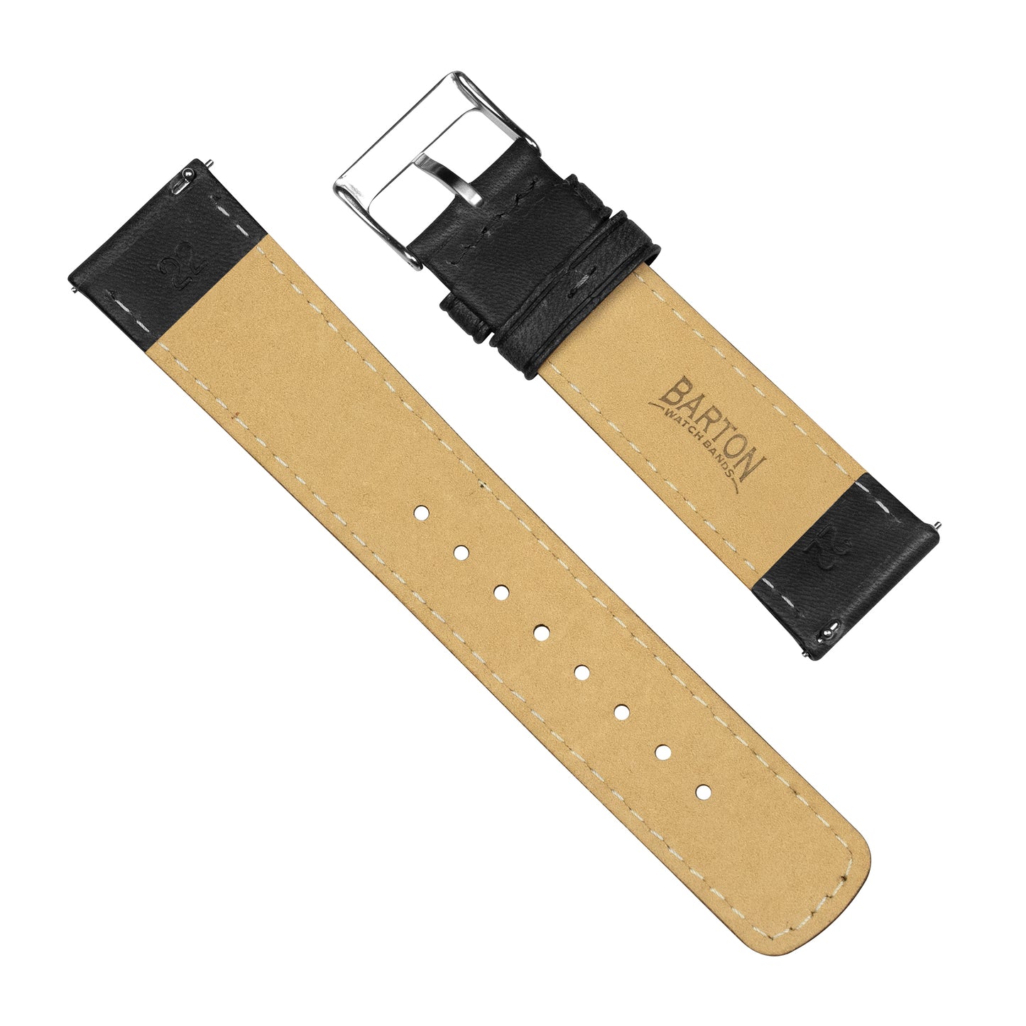 Black Classic Horween Leather Watch Band