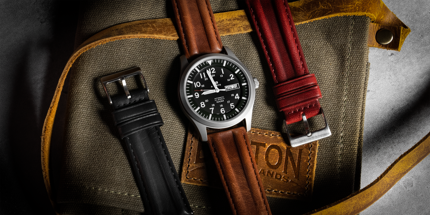 Chocolate Brown Classic Horween Leather Watch Band