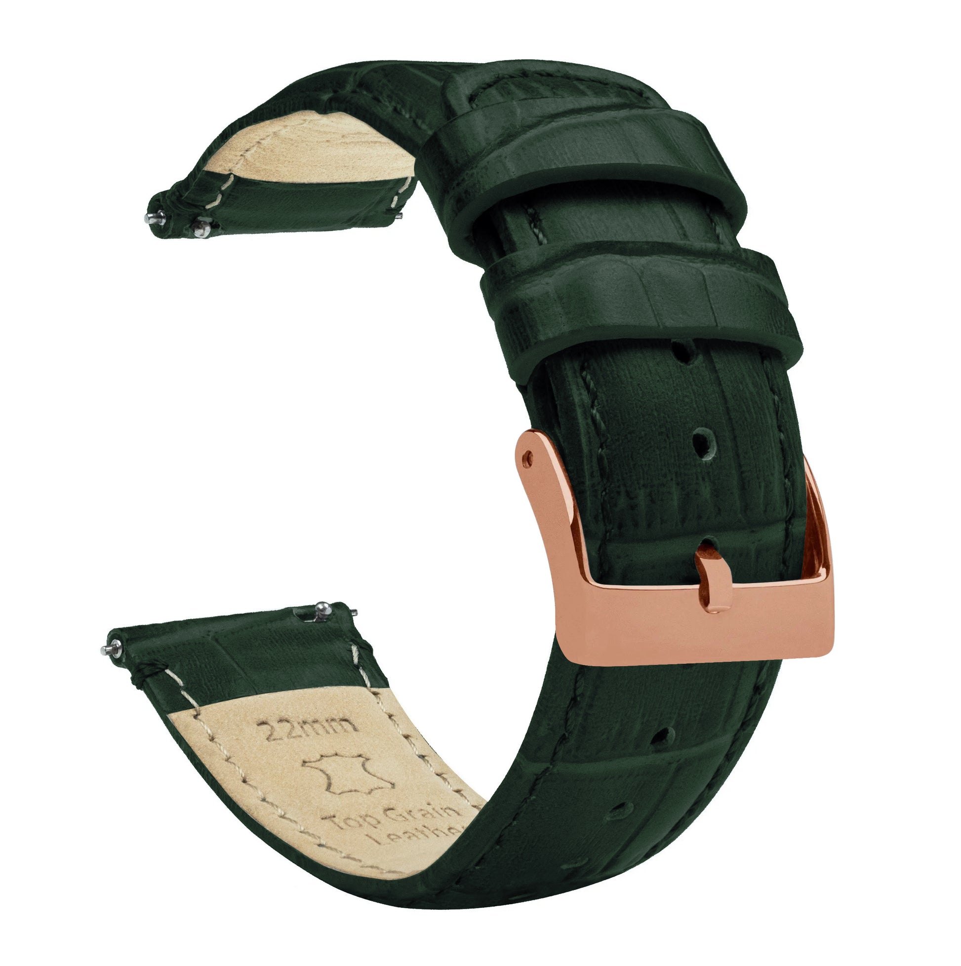 Samsung Galaxy Watch Active | Forest Green Alligator Grain Leather - Barton Watch Bands