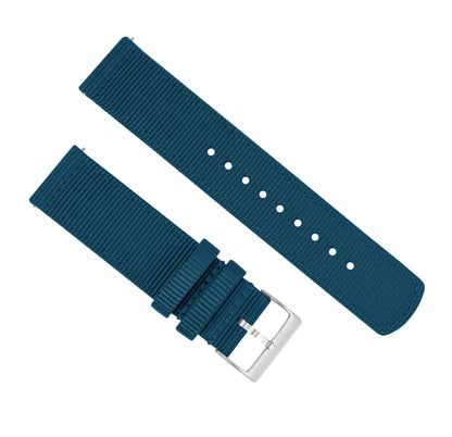 Samsung Galaxy Watch3 | Two-Piece NATO Style | Steel Blue - Barton Watch Bands