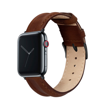 Apple Watch Chocolate Brown Classic Horween Leather Watch Band