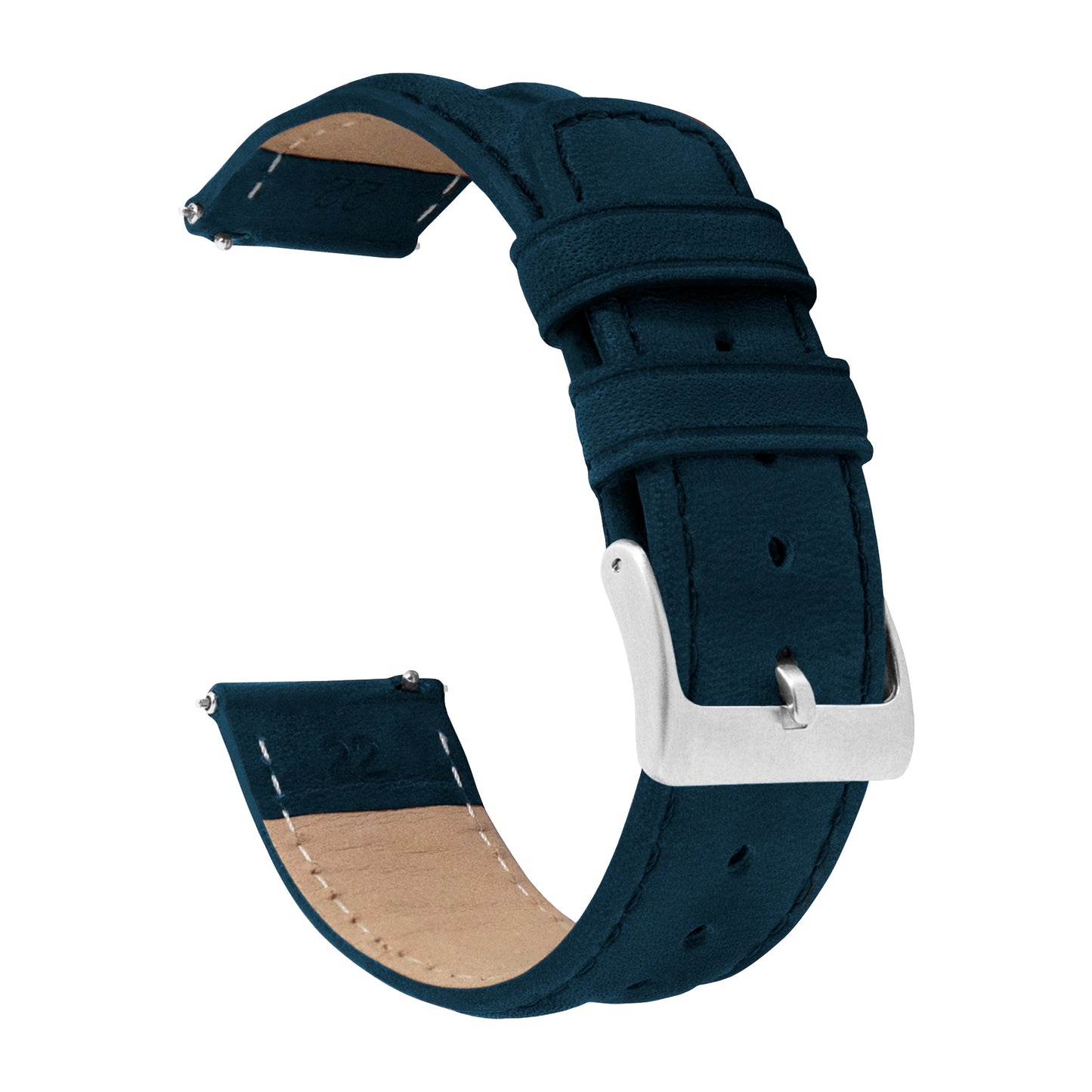 Navy Blue Classic Horween Leather Watch Band