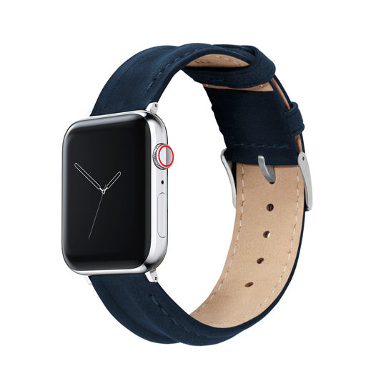 Apple Watch Navy Blue Classic Horween Leather Watch Band