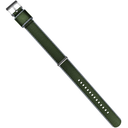 Green With Grey Edges Elite Nylon NATO® Style Watch Band