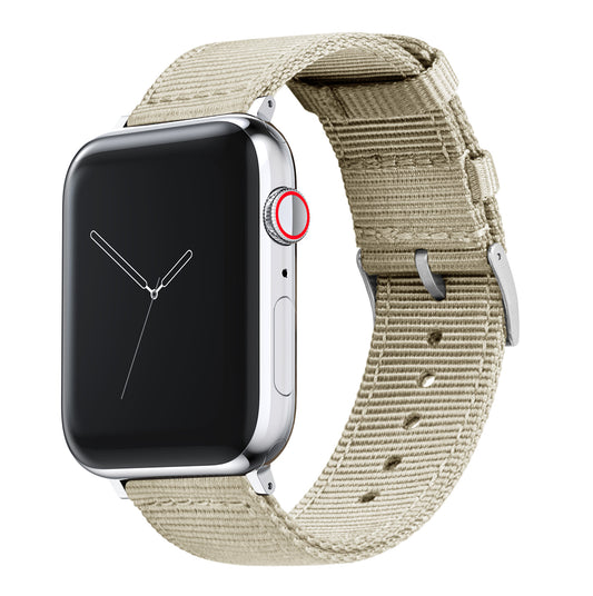 Apple Watch | Two-piece NATO Style | Khaki Tan - Barton Watch Bands