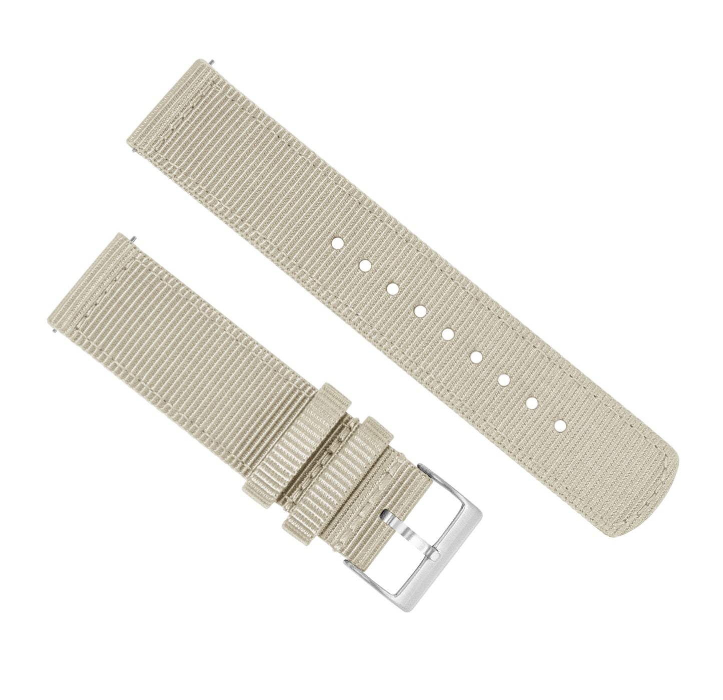 Samsung Galaxy Watch Active | Two-Piece NATO Style | Khaki Tan - Barton Watch Bands