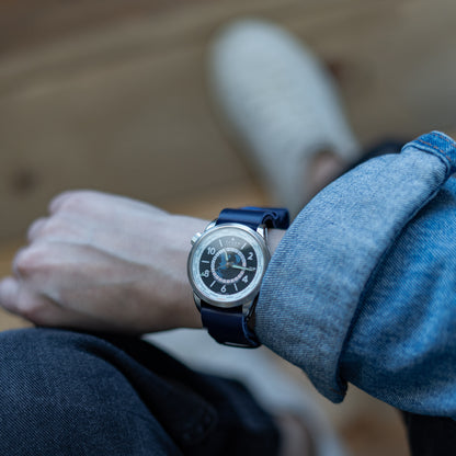 Navy Blue | Leather NATO Style - Barton Watch Bands