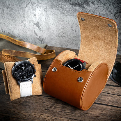 Recycled Leather Single Watch Roll