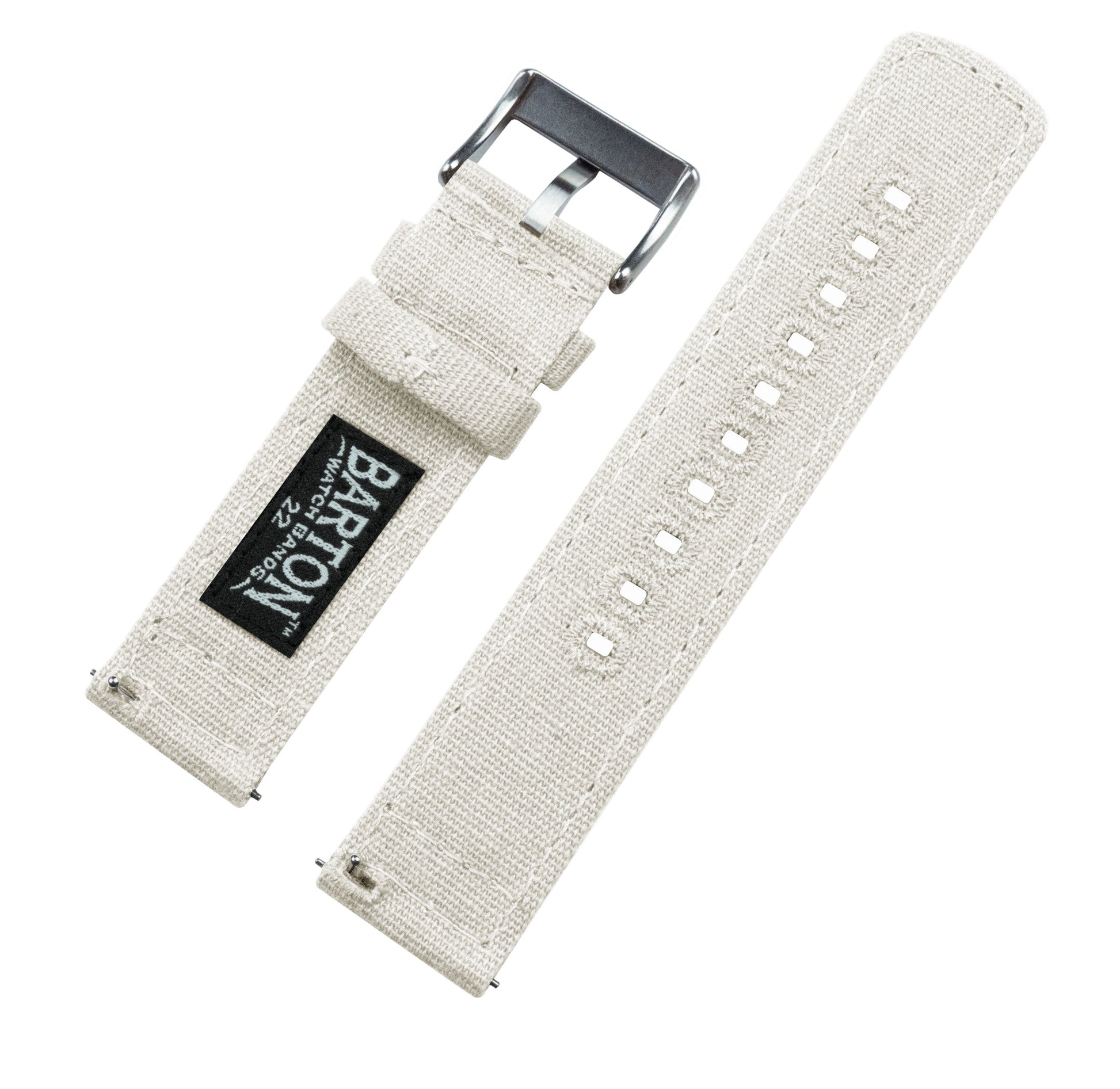 Samsung Galaxy Watch5 | Linen White Canvas - Barton Watch Bands