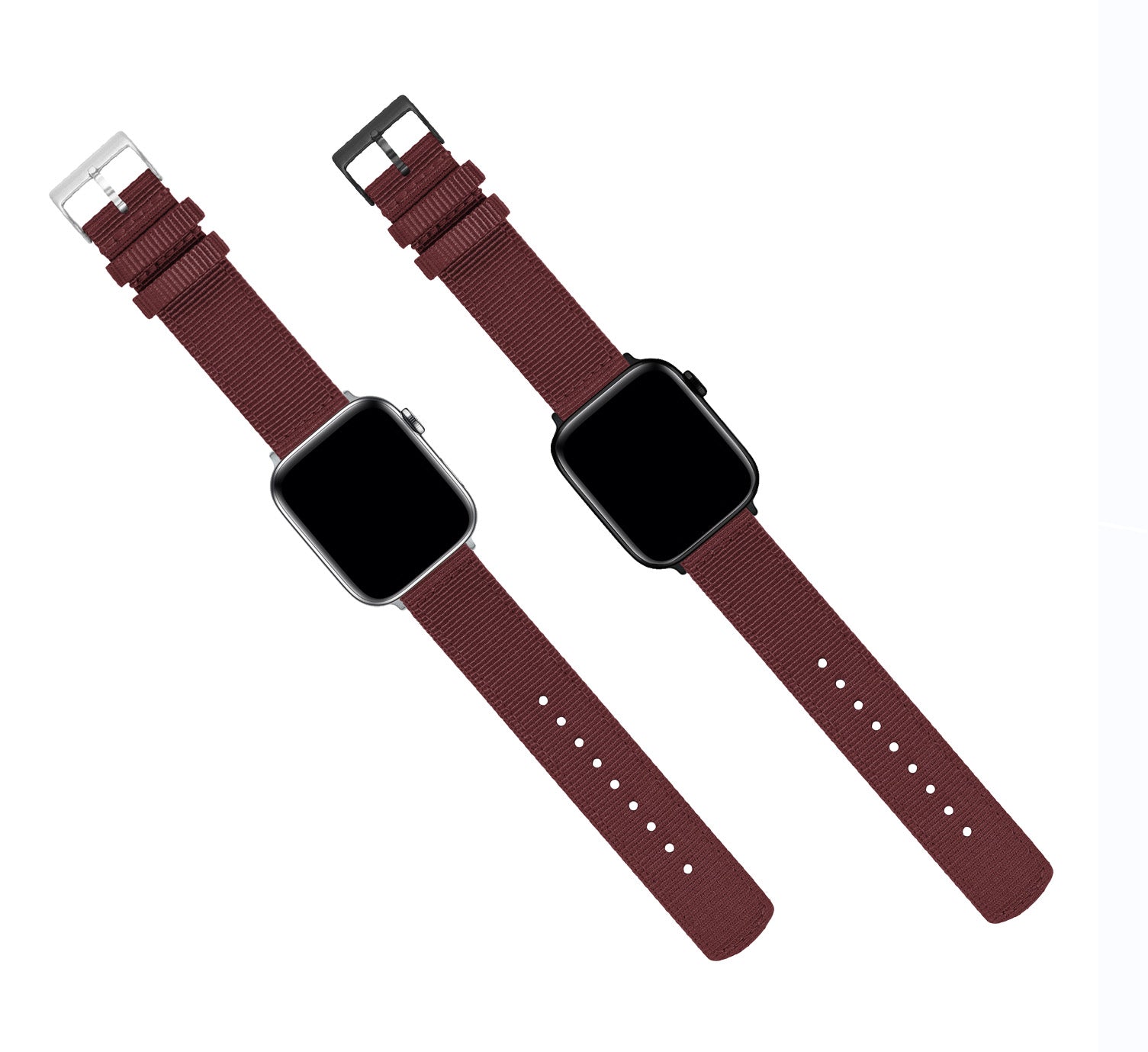Apple Watch | Two-piece NATO® style | Merlot - Barton Watch Bands