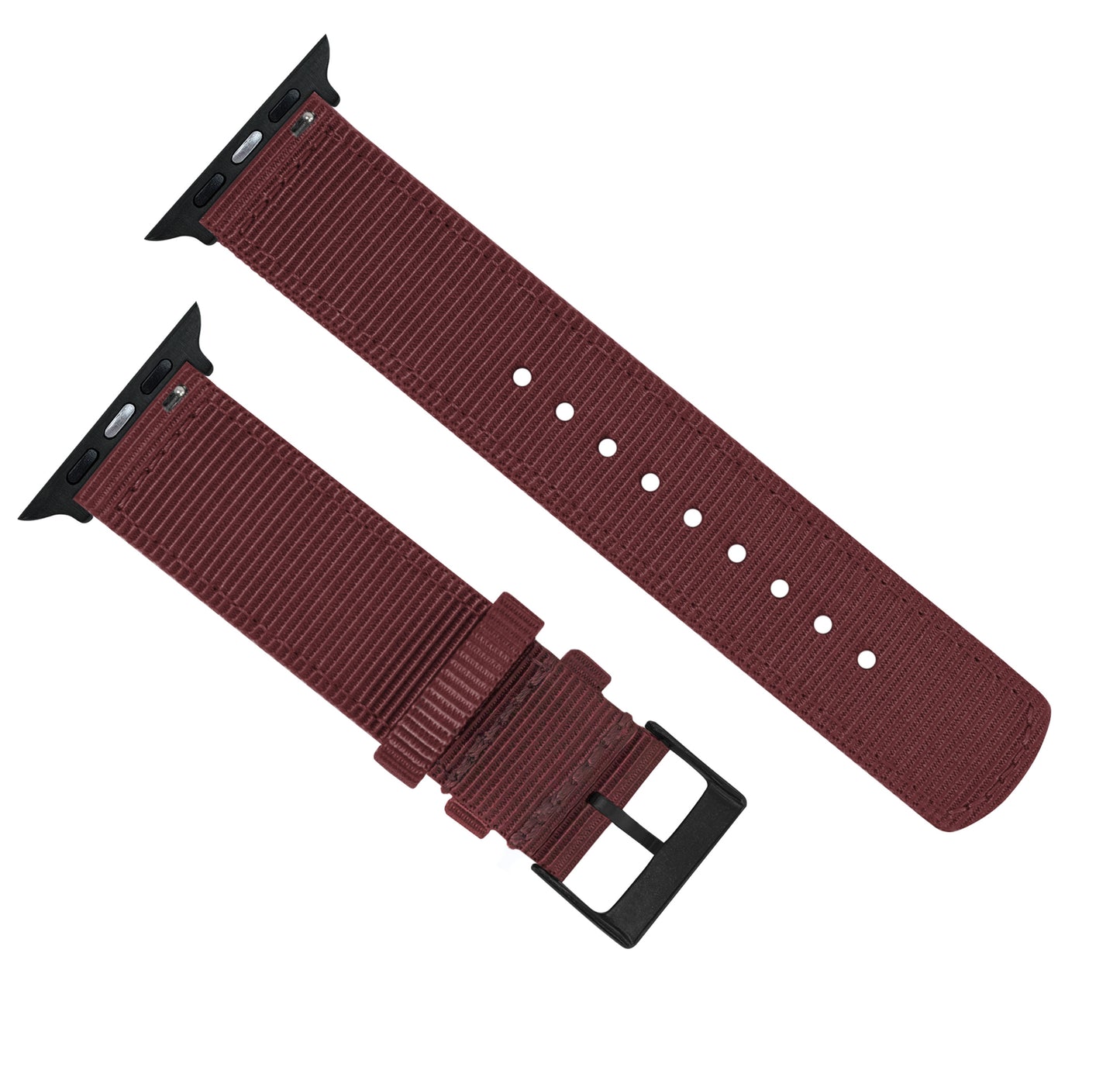 Apple Watch | Two-piece NATO Style | Merlot - Barton Watch Bands