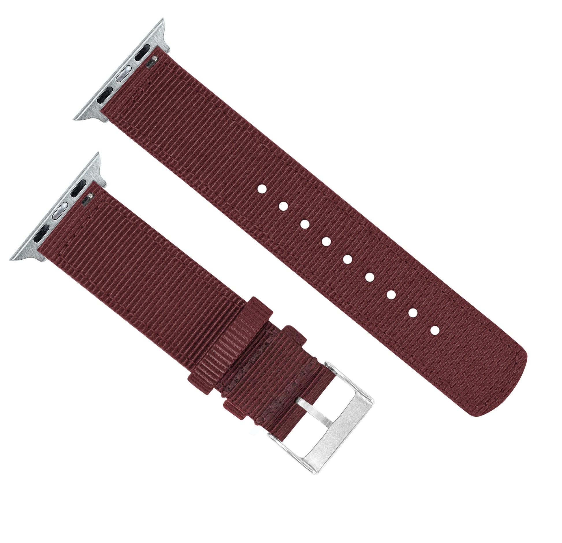 Apple Watch | Two-piece NATO® style | Merlot - Barton Watch Bands