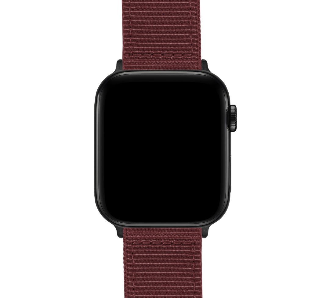 Apple Watch | Two-piece NATO® style | Merlot - Barton Watch Bands