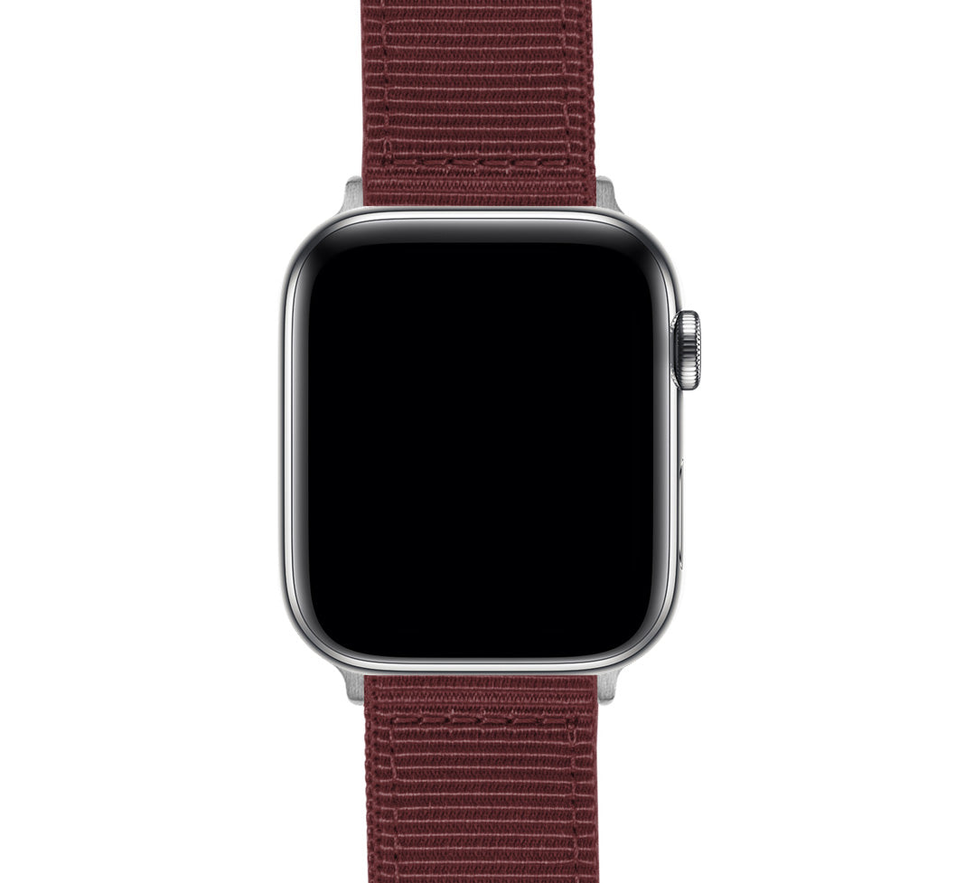 Apple Watch | Two-piece NATO® style | Merlot - Barton Watch Bands