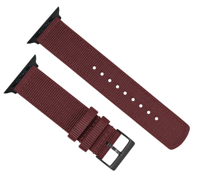 Apple Watch | Two-piece NATO Style | Merlot - Barton Watch Bands