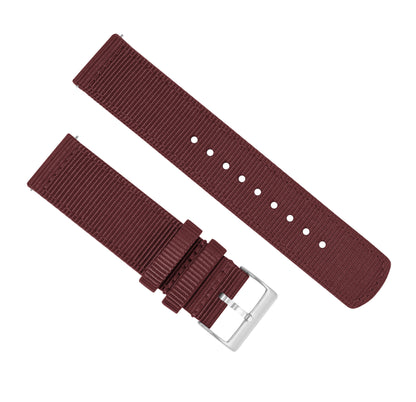 Fossil Sport | Two-Piece NATO Style | Merlot - Barton Watch Bands