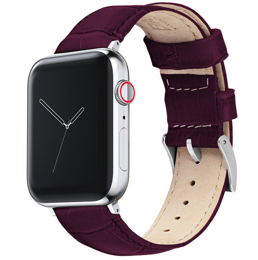 Apple Watch | Merlot Alligator Grain Leather - Barton Watch Bands
