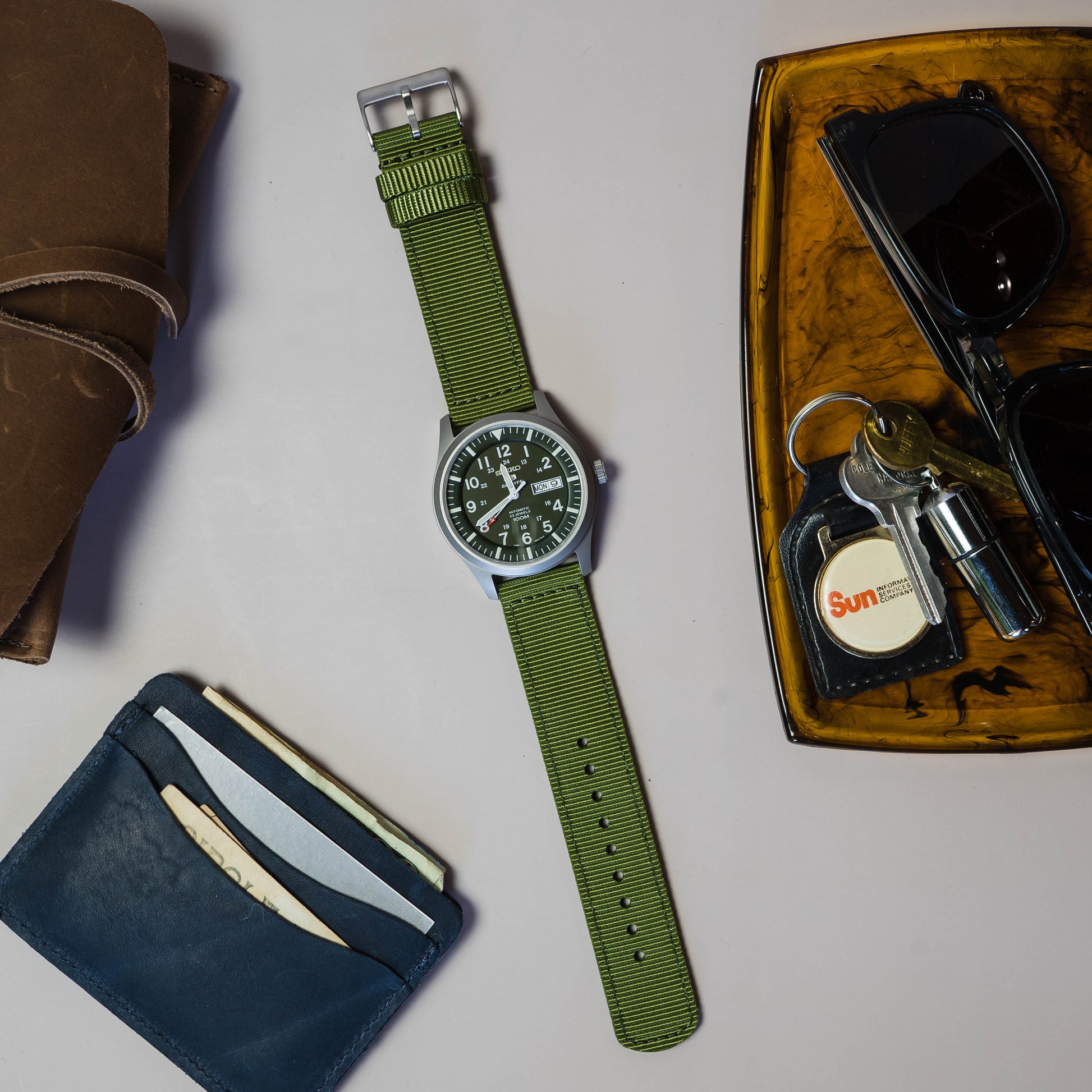 Army Green | Two-Piece NATO Style - Barton Watch Bands