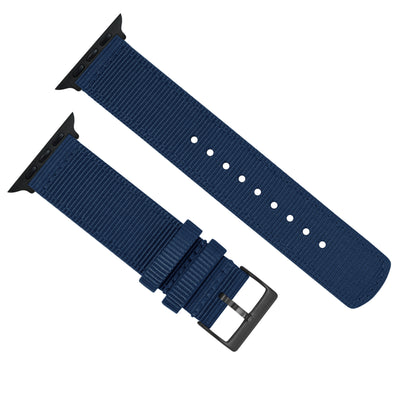 Apple Watch | Two-piece NATO Style | Navy Blue - Barton Watch Bands