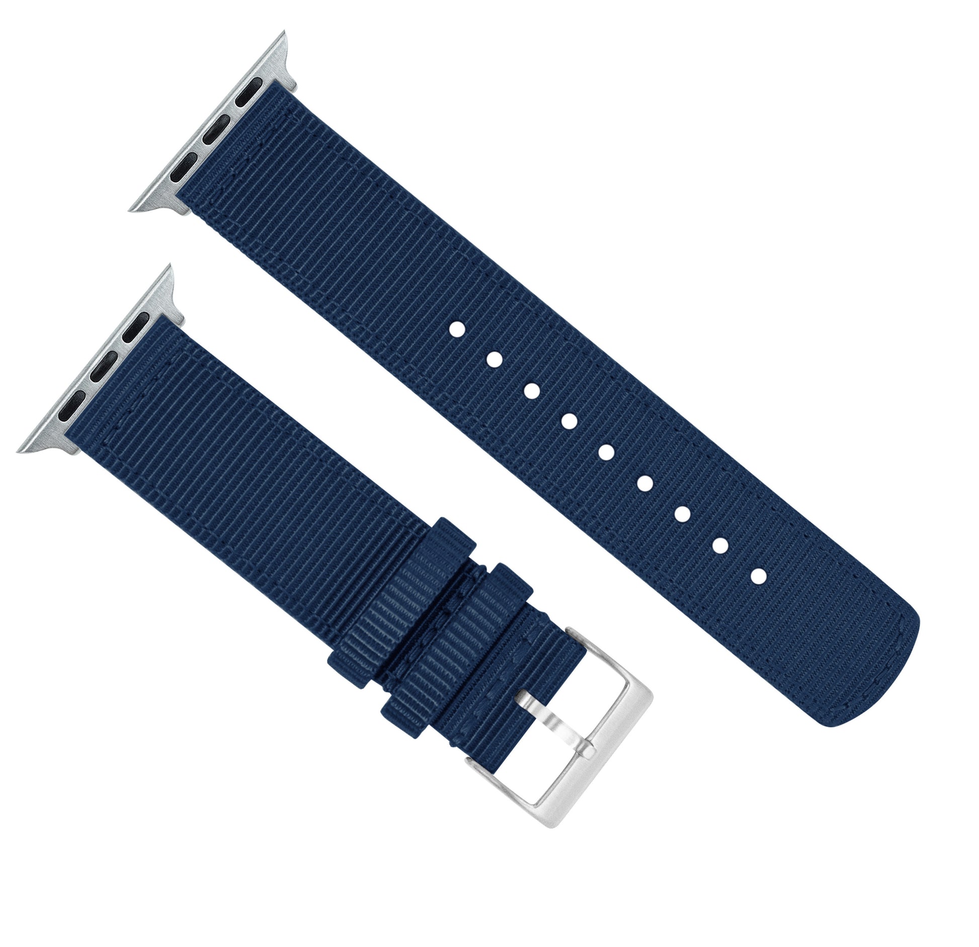 Apple Watch | Two-piece NATO Style | Navy Blue - Barton Watch Bands