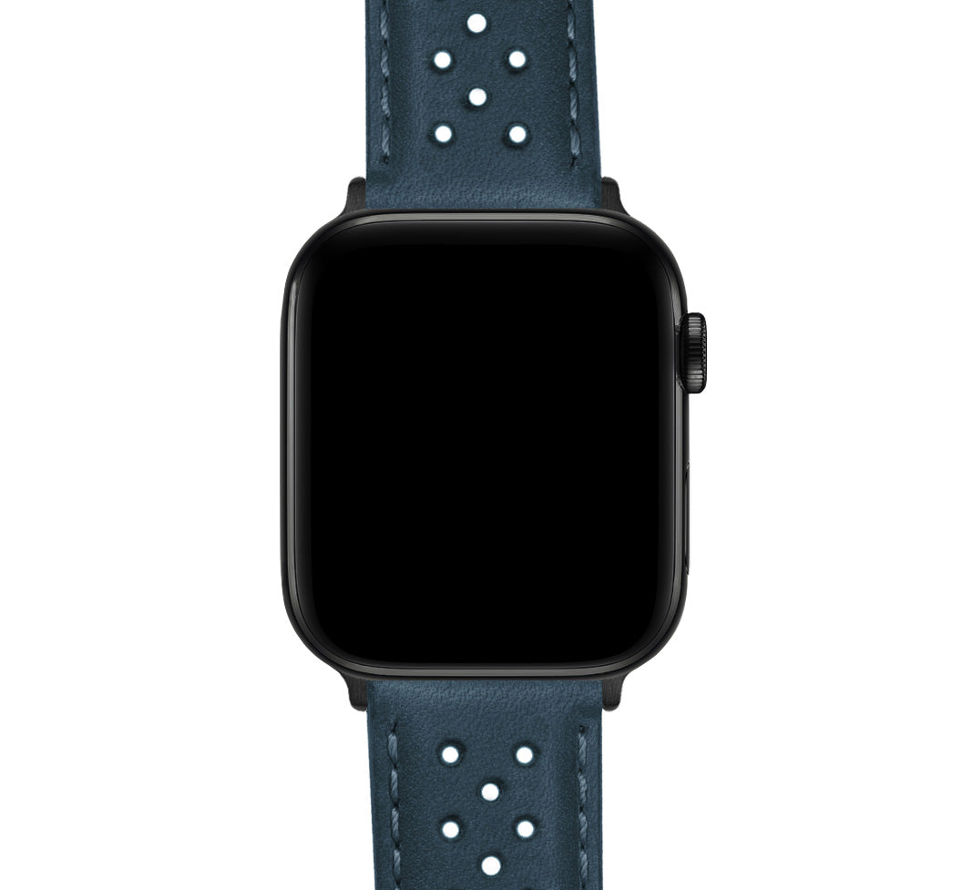 Apple Watch | Navy Blue Racing Horween Leather - Barton Watch Bands