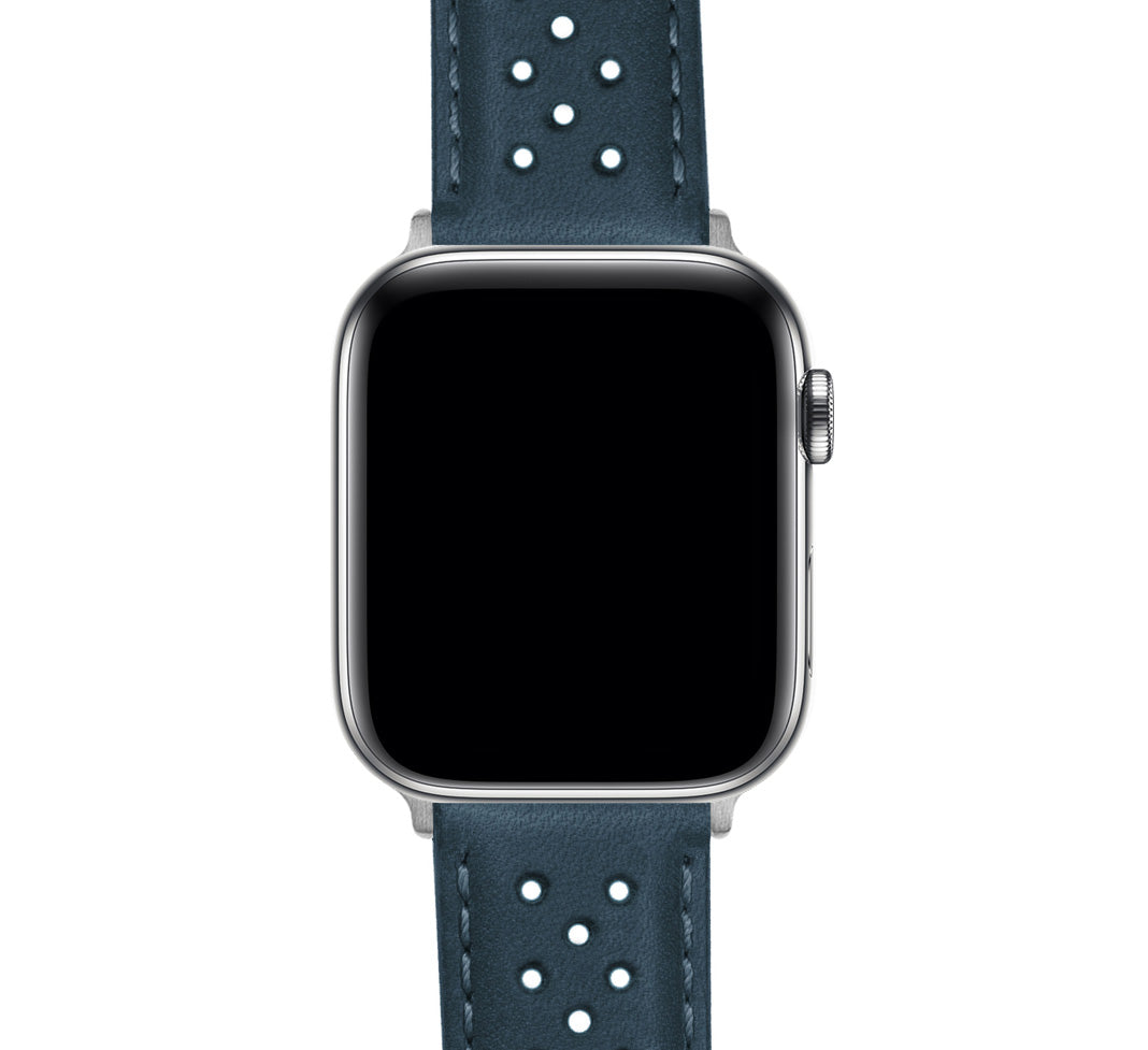 Apple Watch | Navy Blue Racing Horween Leather - Barton Watch Bands