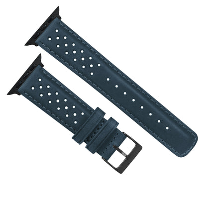 Apple Watch | Navy Blue Racing Horween Leather - Barton Watch Bands