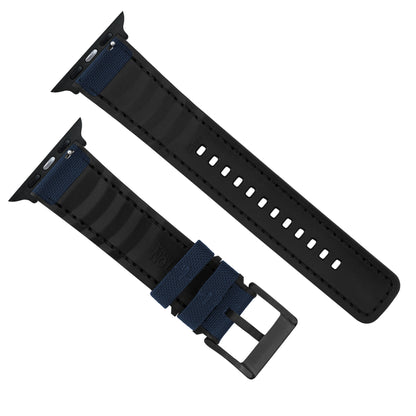 Apple Watch | Navy Blue Cordura Fabric and Silicone Hybrid - Barton Watch Bands