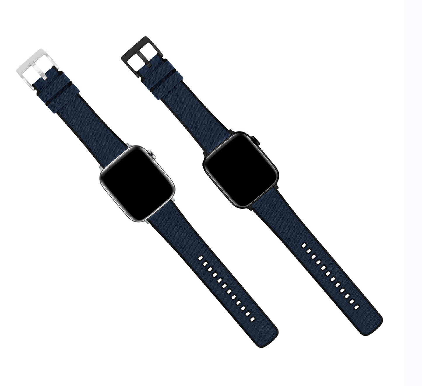 Apple Watch | Navy Blue Cordura Fabric and Silicone Hybrid - Barton Watch Bands