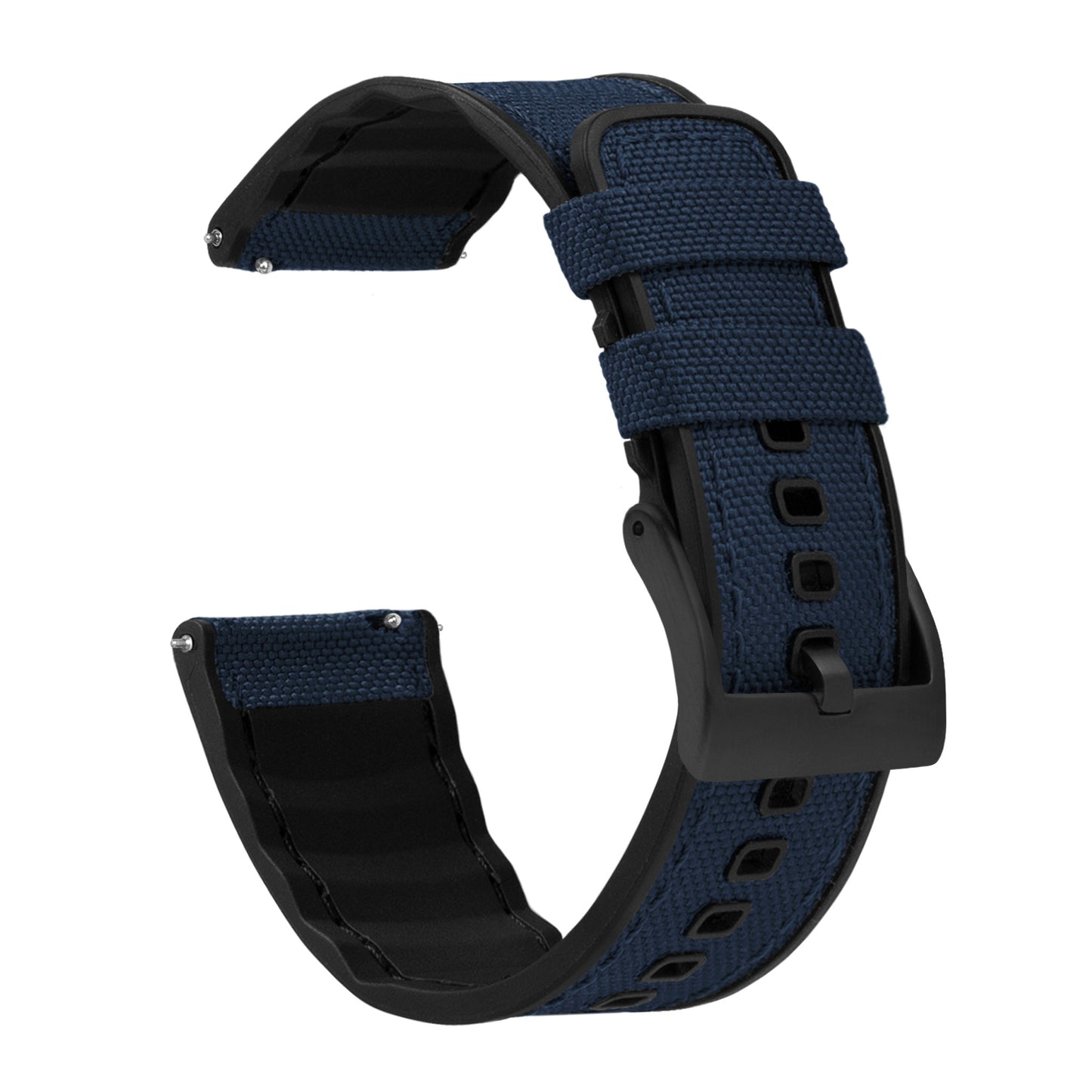 Navy Blue Cordura Fabric and Silicone Hybrid - Barton Watch Bands