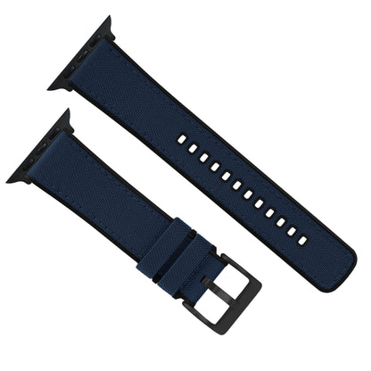 Apple Watch | Navy Blue Cordura Fabric and Silicone Hybrid - Barton Watch Bands