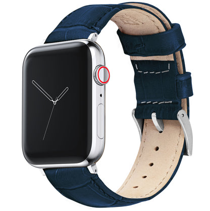 Apple Watch | Navy Blue Alligator Grain Leather - Barton Watch Bands