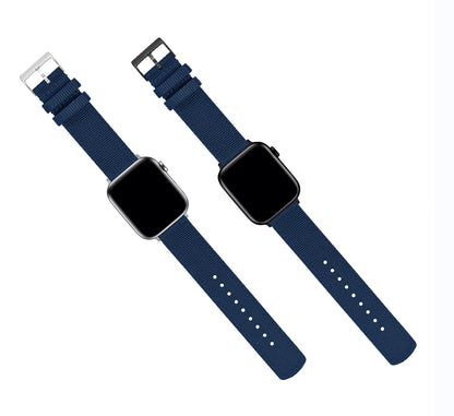 Apple Watch | Two-piece NATO Style | Navy Blue - Barton Watch Bands