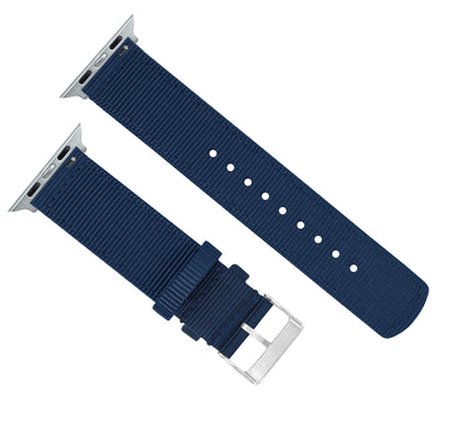 Apple Watch | Two-piece NATO Style | Navy Blue - Barton Watch Bands