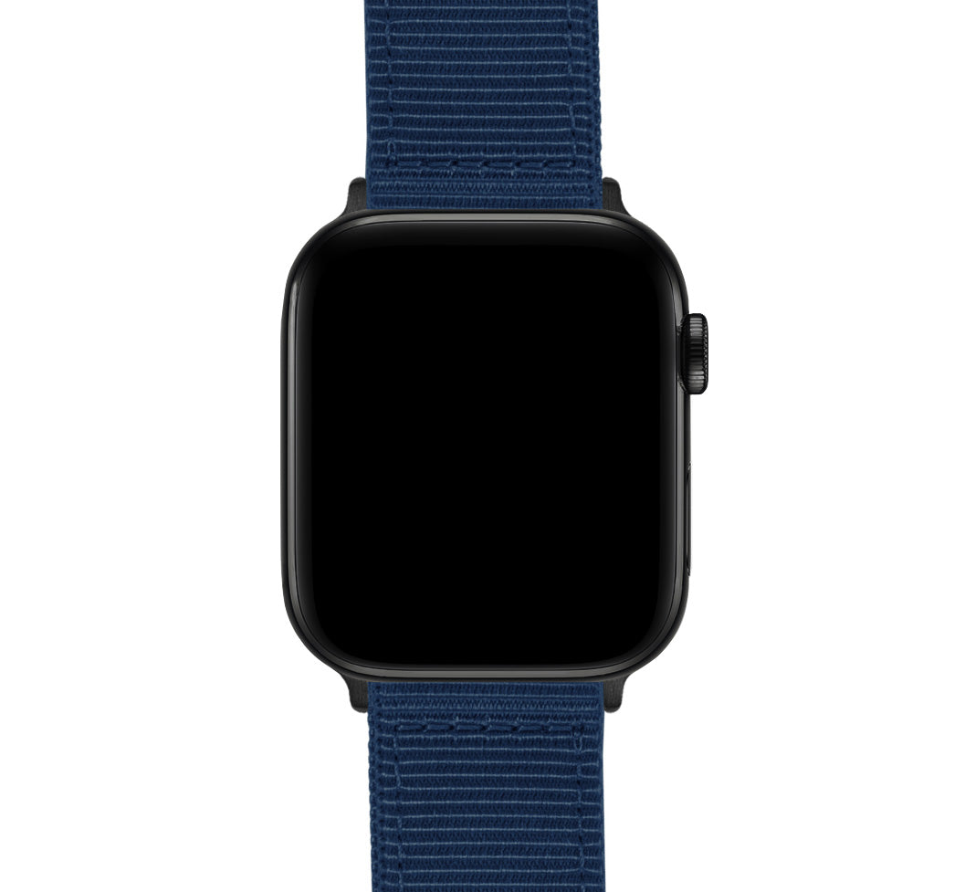 Apple Watch | Two-piece NATO Style | Navy Blue - Barton Watch Bands