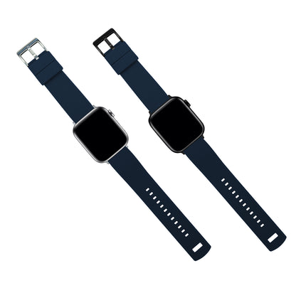 Apple Watch | Elite Silicone | Navy Blue Top / Crimson Red Bottom - Barton Watch Bands