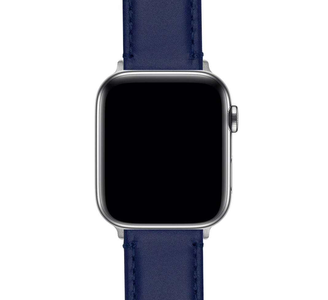Apple Watch | Navy Blue Leather & Stitching - Barton Watch Bands