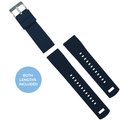 Samsung Galaxy Watch5 | Elite Silicone | Navy Blue Top / Crimson Red Bottom - Barton Watch Bands