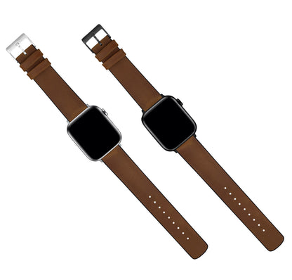 Apple Watch | Oak Brown Leather and Rubber Hybrid - Barton Watch Bands