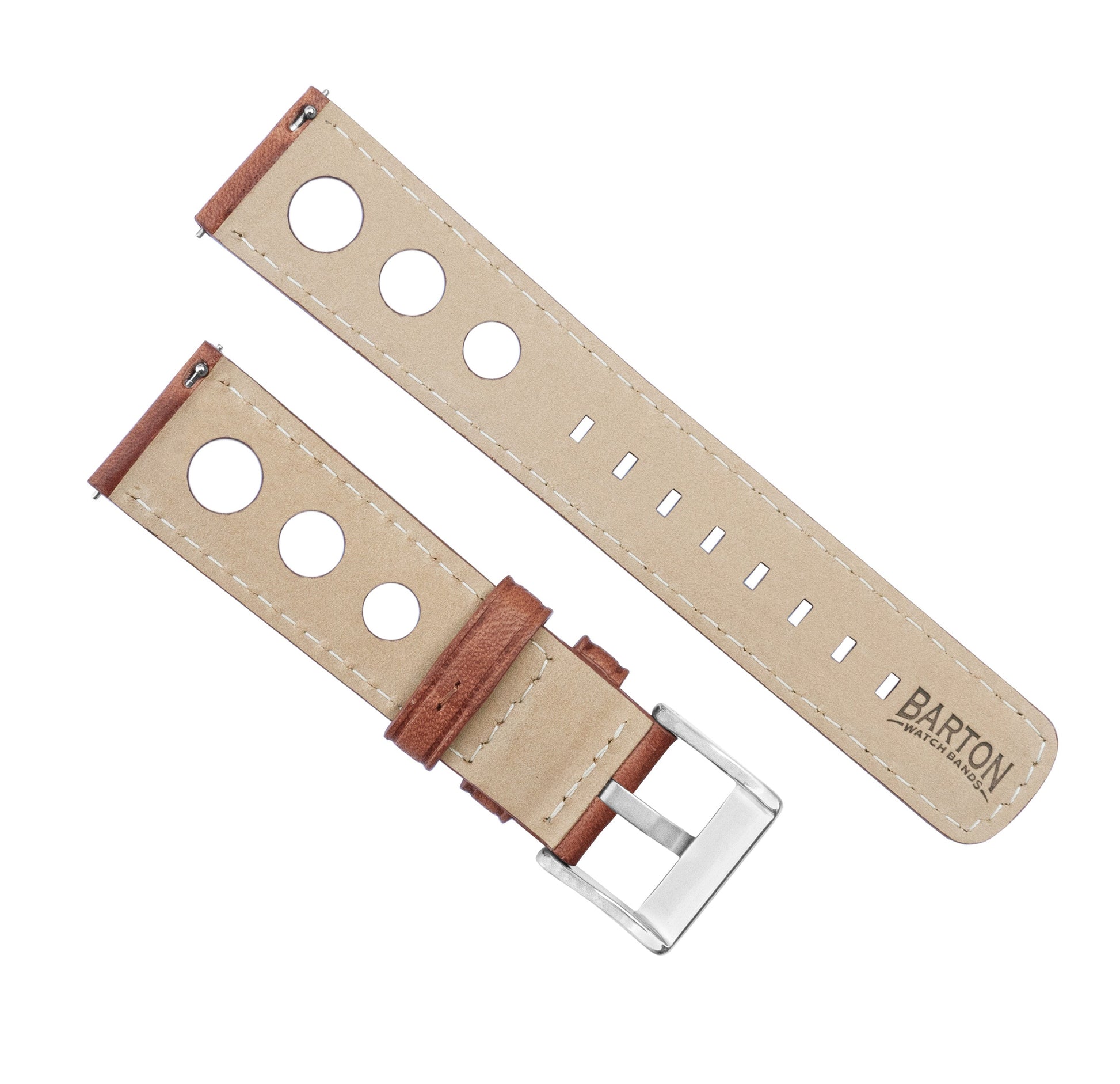 MOONSWATCH Bip | Rally Horween Leather | Caramel Brown - Barton Watch Bands