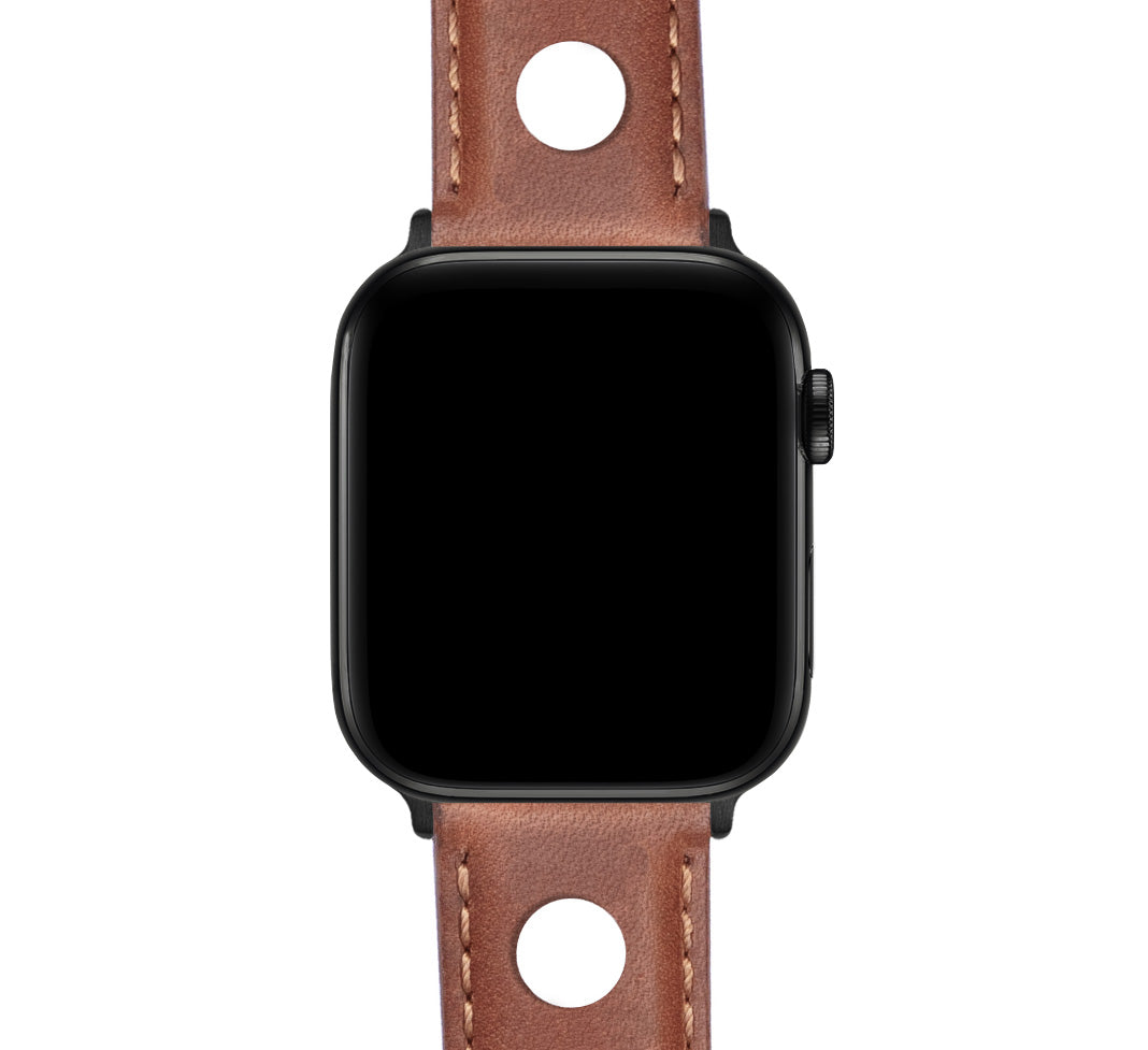Apple Watch | Caramel Brown Rally Horween Leather - Barton Watch Bands