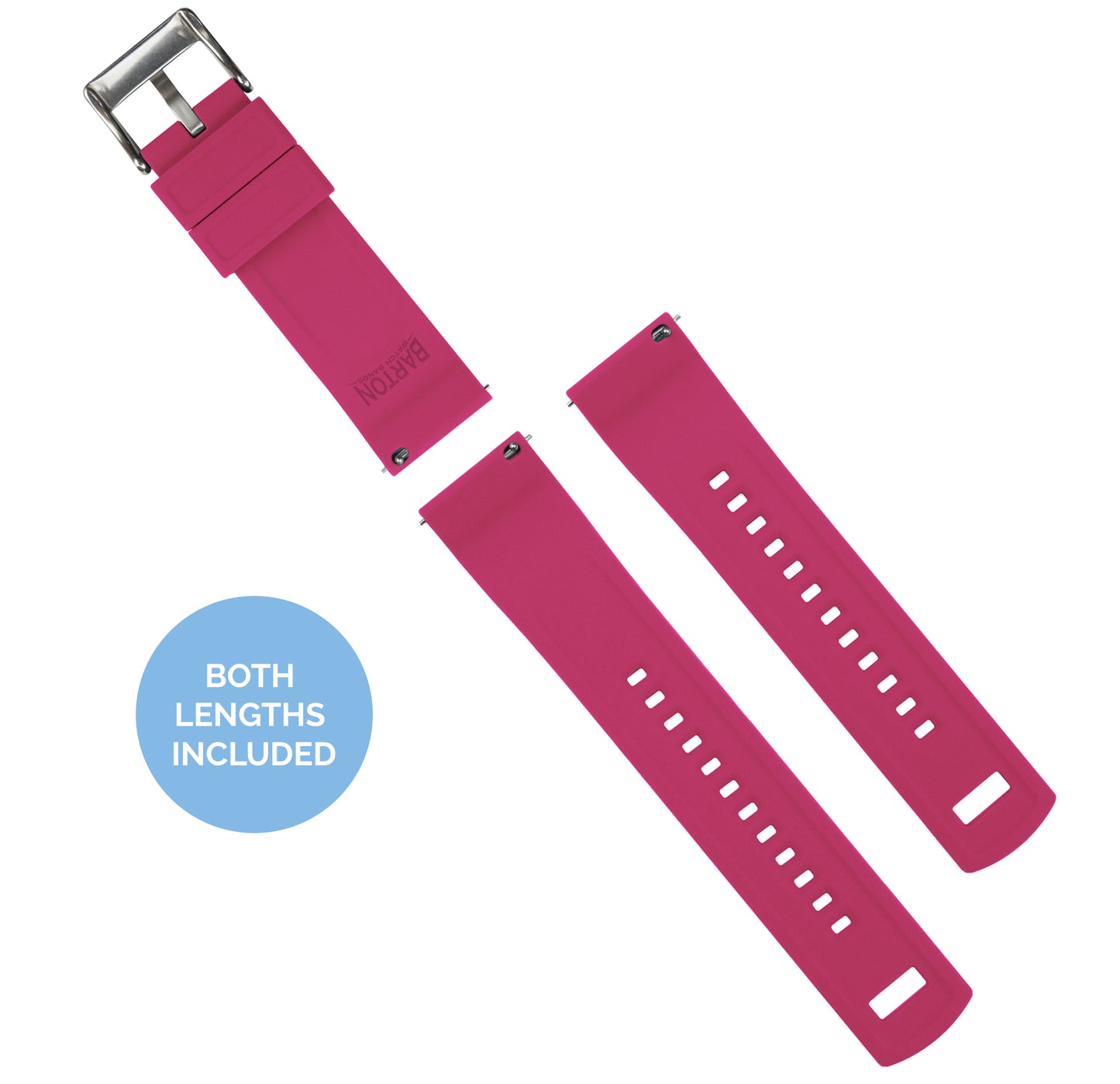 Samsung Galaxy Watch4 | Elite Silicone | Black Top / Pink Bottom - Barton Watch Bands