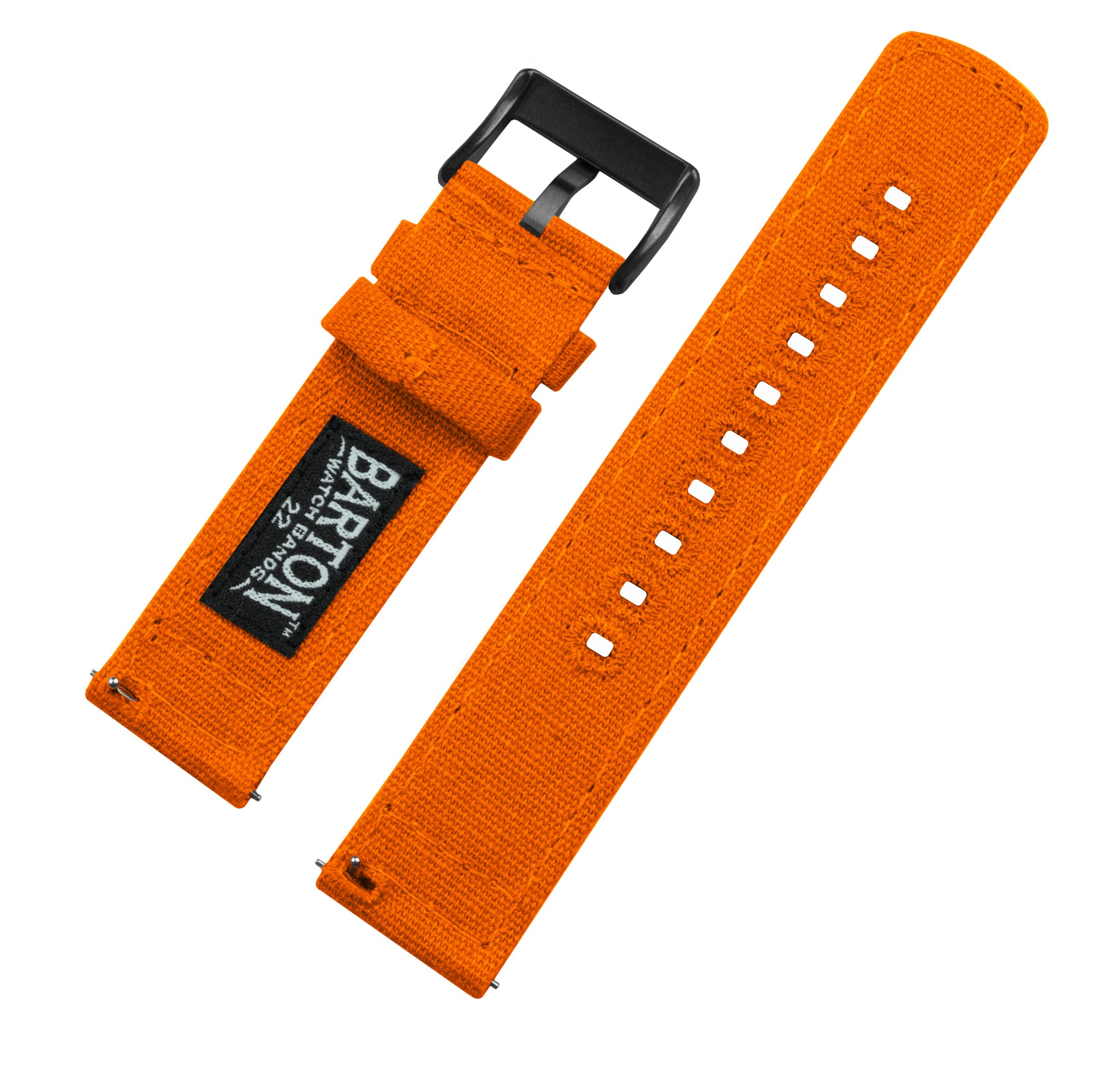 Zenwatch & Zenwatch 2 | Pumpkin Orange Canvas - Barton Watch Bands