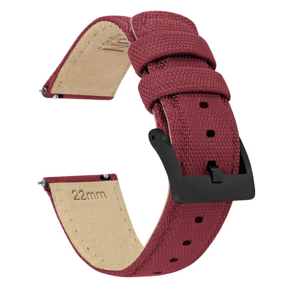 Fossil Sport | Sailcloth Quick Release | Raspberry Red - Barton Watch Bands