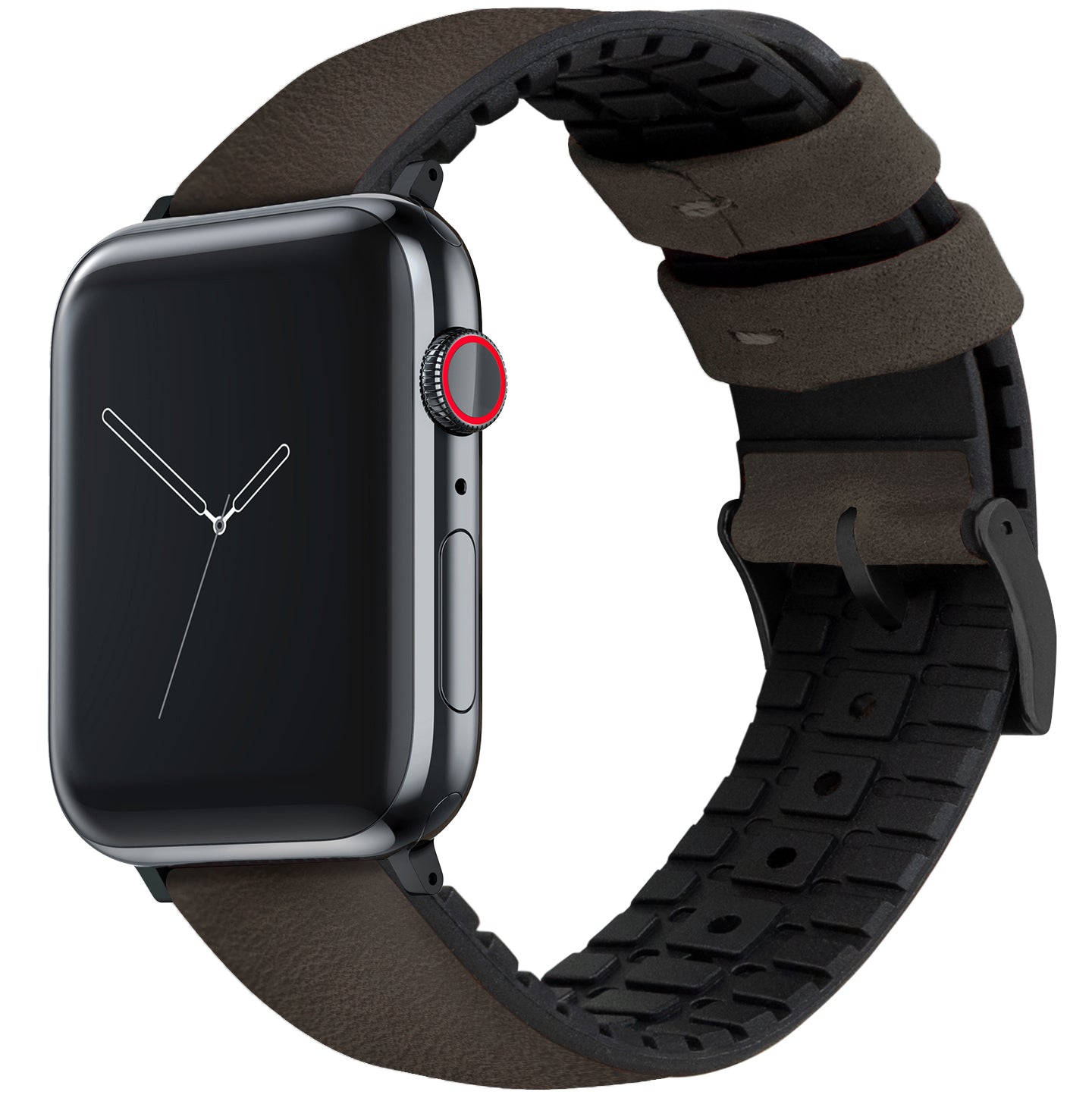 Apple Watch | Smoke Leather and Rubber Hybrid - Barton Watch Bands